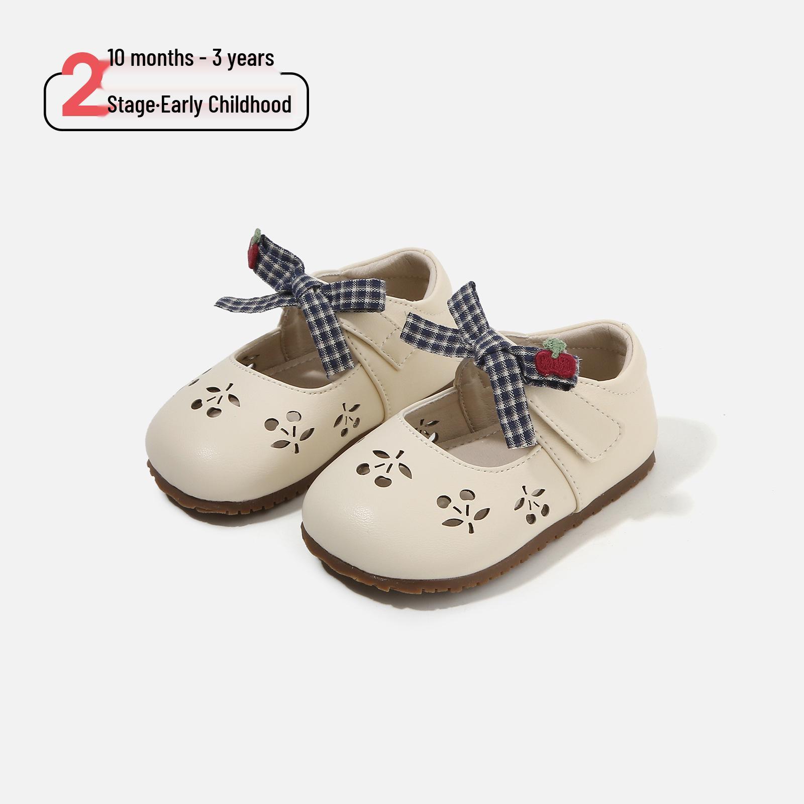 Весна 2026 Ходунки Бант Туфельки Принцессы - Ретро Британский Стиль Size 19 / Insole 14.0cm