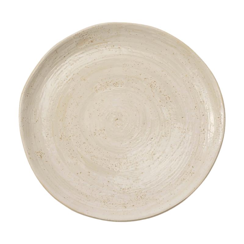 Arterra White Ceramic Shallow Dinner Plate