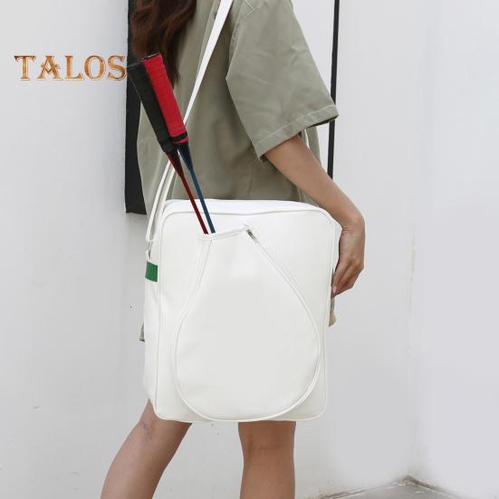 Tennistasche, Tennis-Sling-Umhängetasche, große Kapazität, Kunstleder, Schlägertasche für Badminton- und Pickleball-Schläger