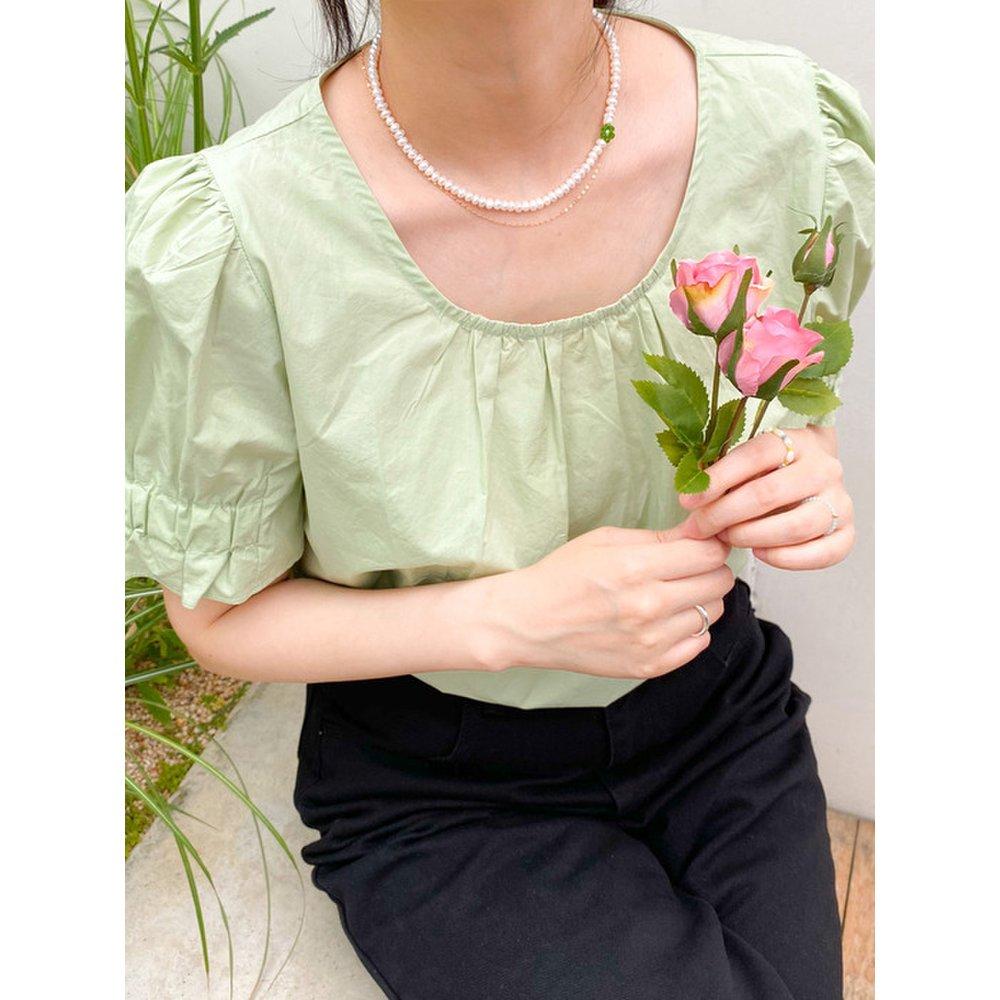 Beads Flower Pearl Choker Necklace Nz1026