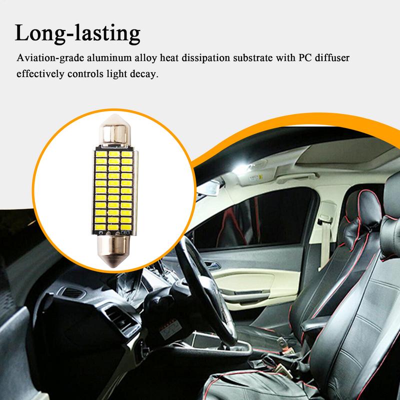 Car Dome Light Double Tip Car Roof Light Bulb LED 41mm Intelligent Decoding Reading Lamp For Automotive Boat Parts High