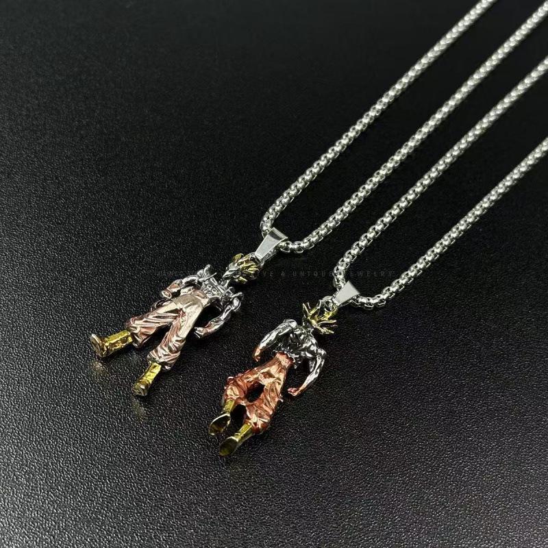 Dragon Ball Saiyan Necklace: Trendy Unisex Punk Sweater Chain