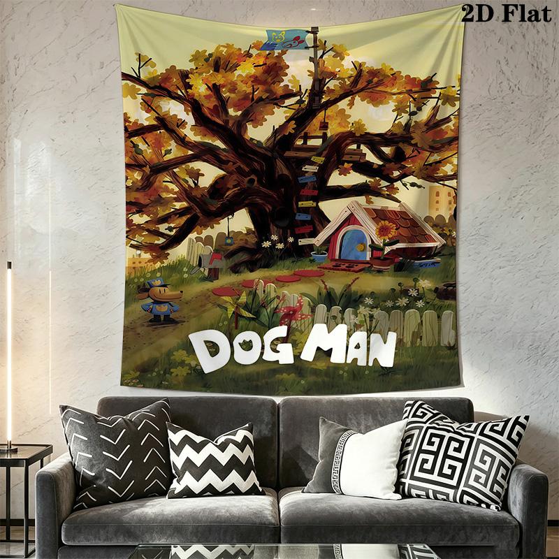 Dog Man Tale Friendship Courage Tapestry Fashion Print Background Cloth Soft Wall Covering Decoration Atmospheric Background Cloth