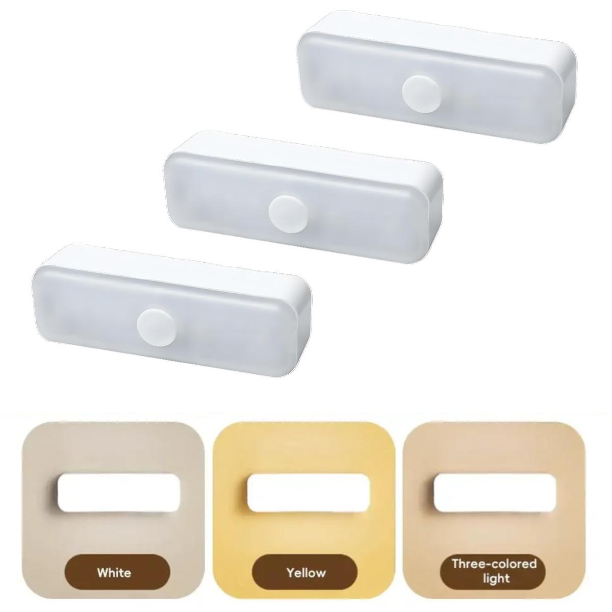 

USB перезаряжаемые магнитные маленькие ночники мини портативный прикроватный светильник светодиодный 3 режима защита глаз маленький ночник лампа для прохода спальня свет 3PCS