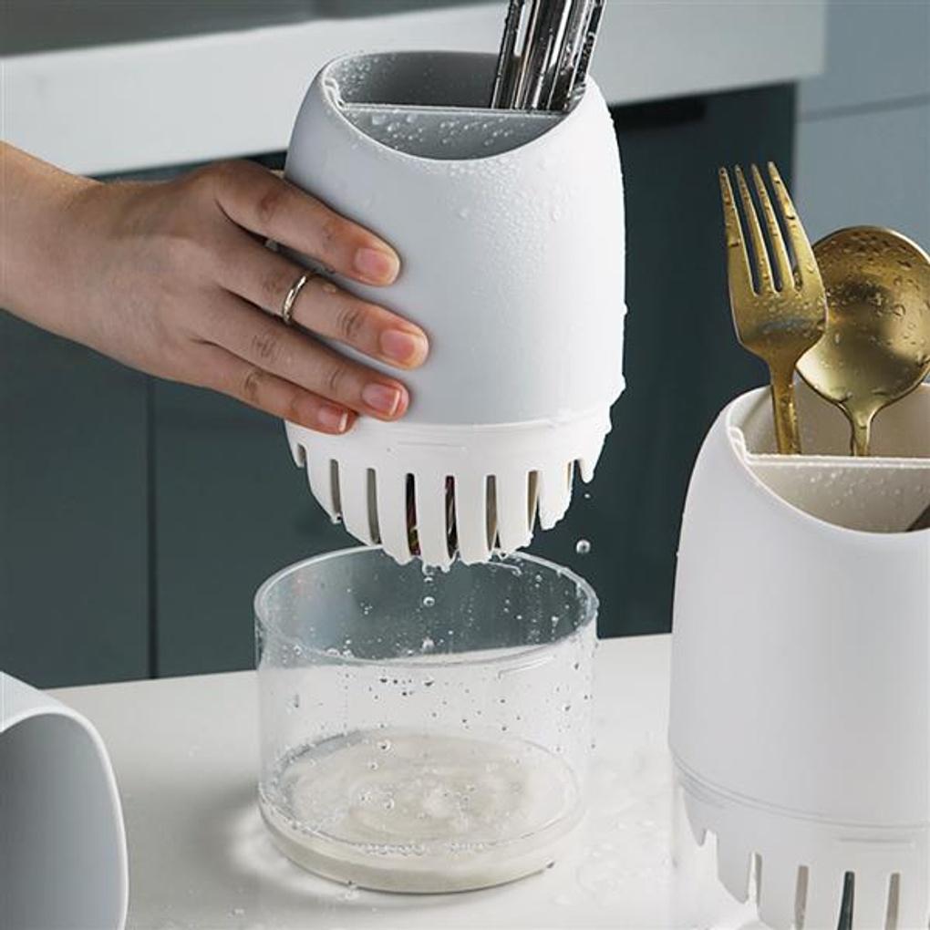 The Homes Diatomaceous Earth Draining Spoon Holder (Gray) Spoon Organizer