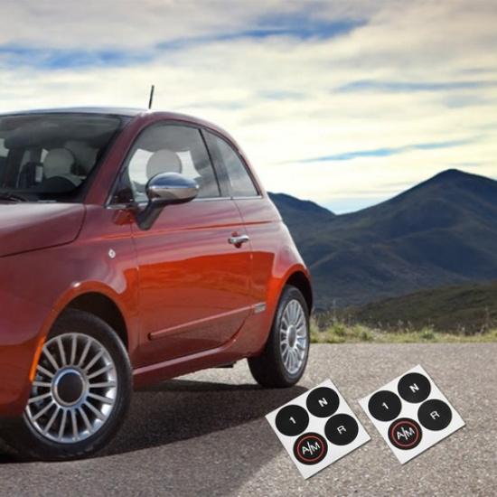 Для FIAT 500 MTA Наклейки на кнопки замены коробки передач Виниловый материал Комплект из 2 шт.