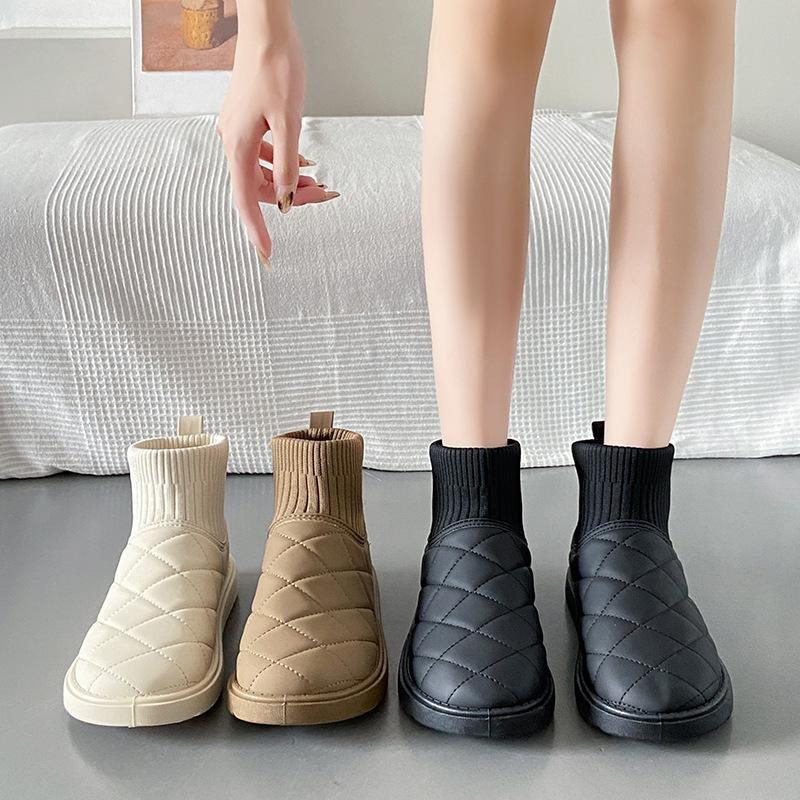 Ins Korean Version of Snow Boots for Women 2025 Winter New Velvet Female Student Cotton Shoes Heightening Muffin Casual Shoes RM881