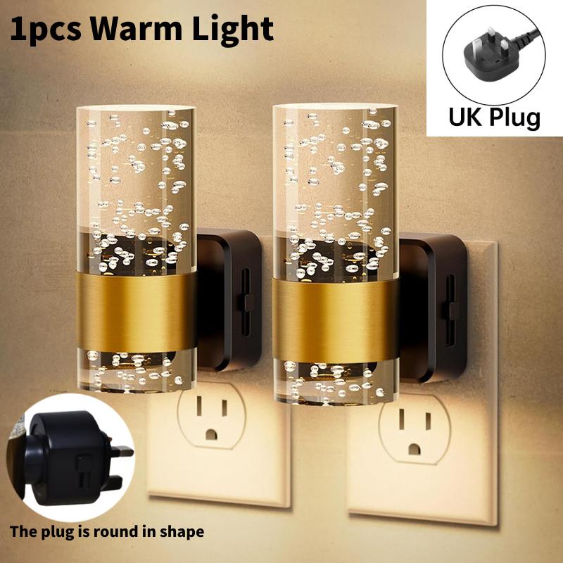 Night Light Led Plug Into Wall With Adjustable Brightness Auto Lamps Sensor