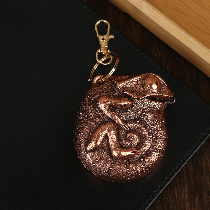 Chameleon Tape Measure Steel Ruler With Keychain Portable Realistic Animals Pendant Measuring Tool