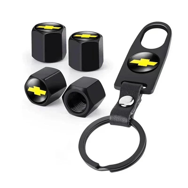 Car Keychain Keyring Tire Valve Cap Car Styling Accessories For Chevrolet Spark Captiva Cruze Malibu Equinox Trax Camaro Blazer