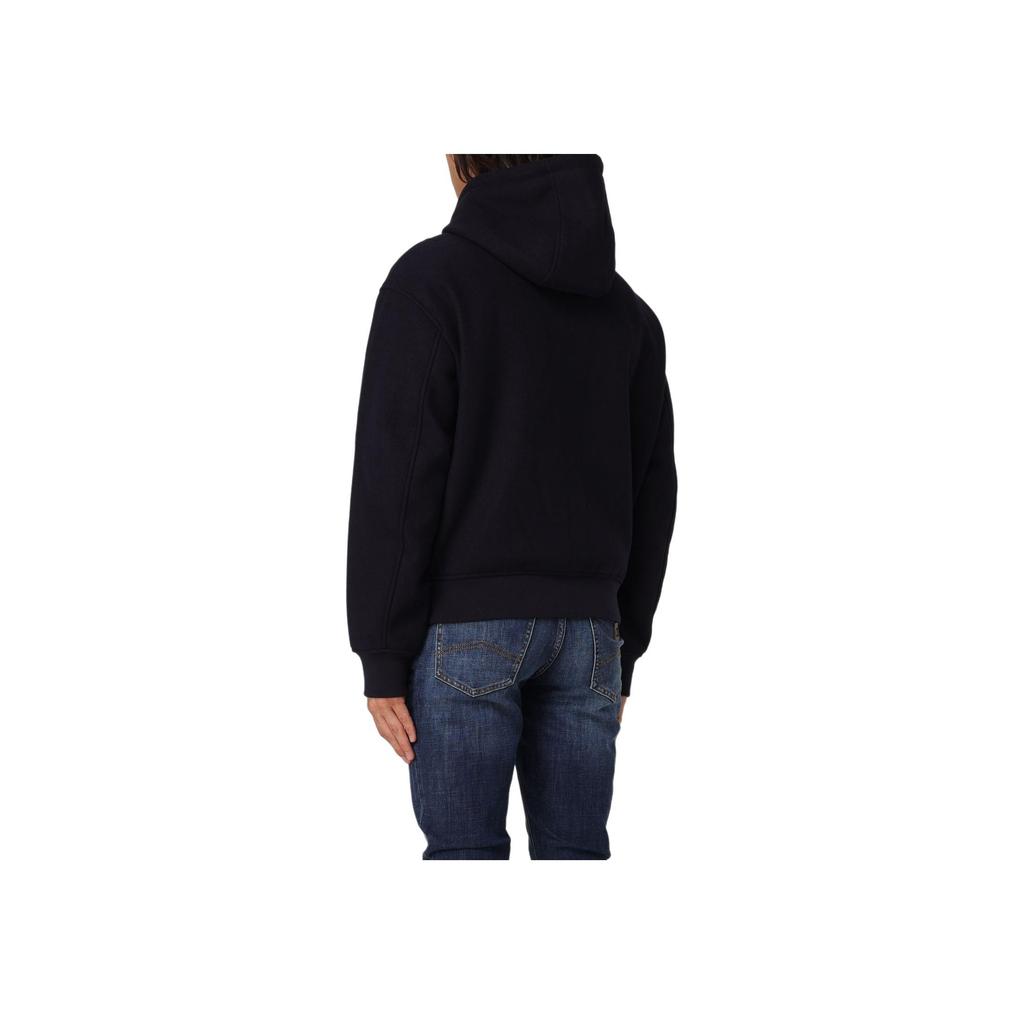 Armani Exchange Solid Color Zip-Up Hooded Long Sleeve Jacket Men Jackets Dark-Blue 6DZB34-ZN5PZ-1510