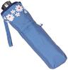 Moonbat Folding Floral Stripe Navy Made In Rib Total Length 26cm Handle Women's Umbrella, & Pattern, Blue, Japan, Length 55cm, (Folded) Approx.