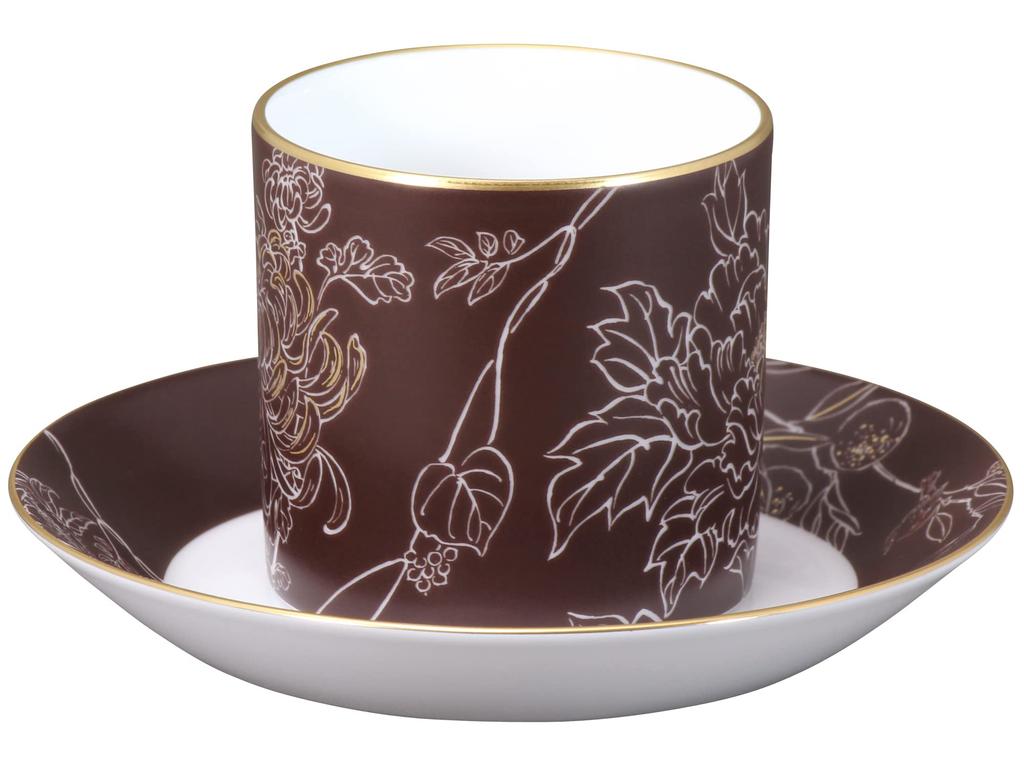 Okura Touen [Okura Touen x Chiso] Silent Garden Cup & Saucer, Coffee/Tea, Approx. 170cc, Made in Japan, 85C/C307