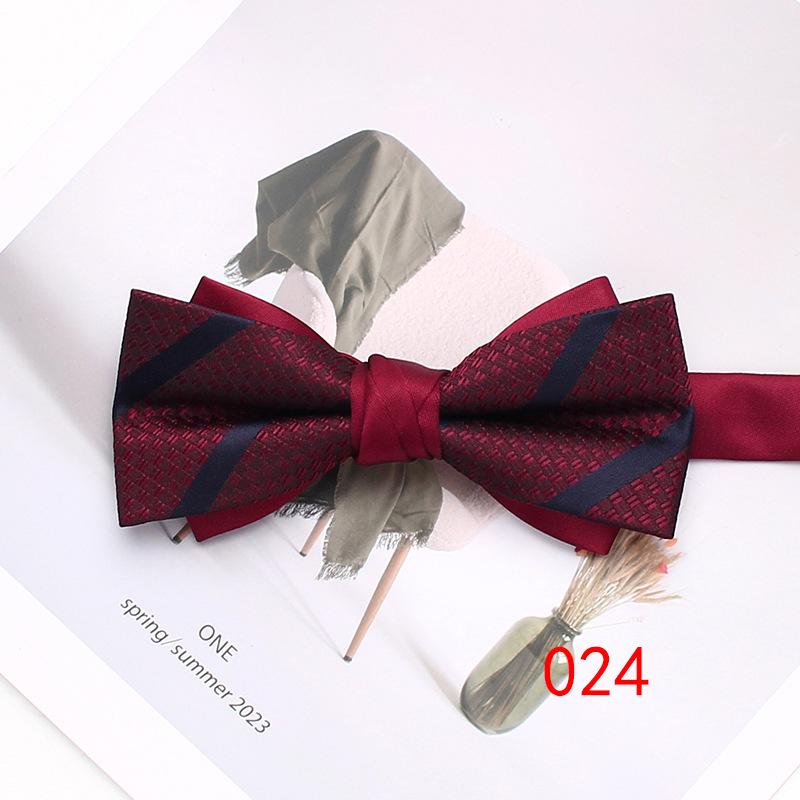 Rael Striped Bow Tie Plaid Polyester Bow Tie Men'S Casual Shirt Accessories Bow Tie