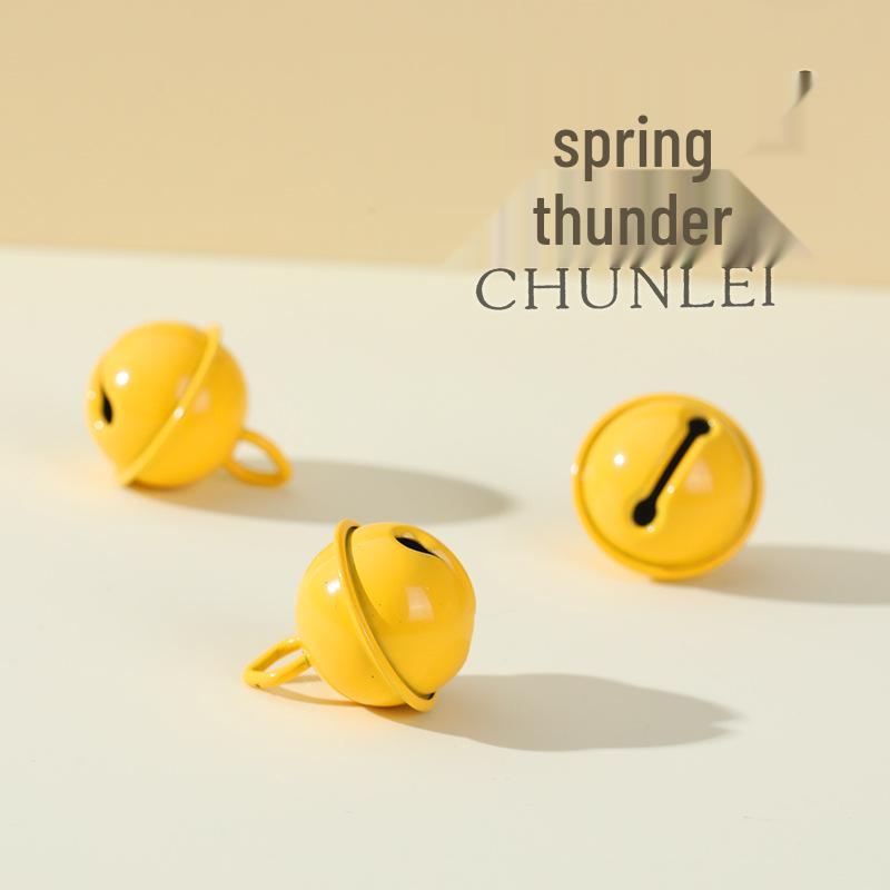 22mm Tiger Mouth Candy-Colored Christmas Hanging Bell Ornament Jewelry & Choker Accessory