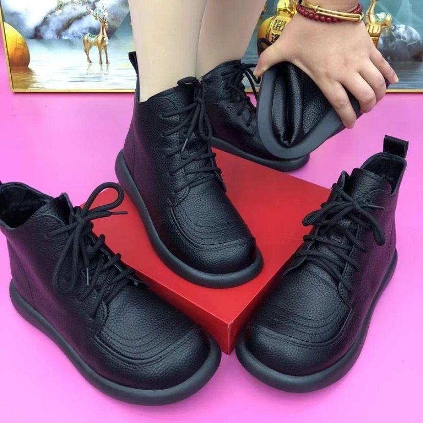 Retro aksominiai Martin batai minkštu padu moterims rudeniui ir žiemai 2025 nauji kasdieniai, patogūs ir šilti motinos batai