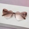 Trendy Heart-shaped Sunglasses for Women Retro Fashion UV Protection Lightweight Eyewear Ideal for Beach Party Festival Vacation