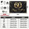 Party Backdrop 60Th Birthday Black Elegant Sparkling Flat Golden Velvet Texture Accents Photo Background Decor Front Door Decor
