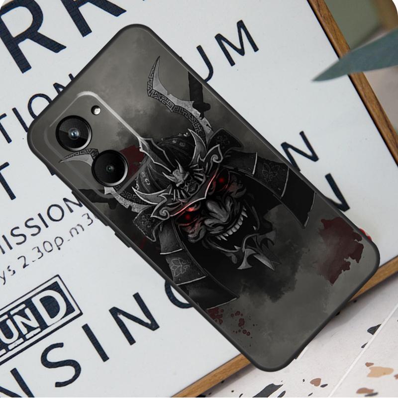 Oni Samurai Mask For Realme 12 11 10 9 Pro Plus GT5 GT Neo 6 C55 C53 C51 C35 C33 C30 C25s C21Y C31 C67 Case