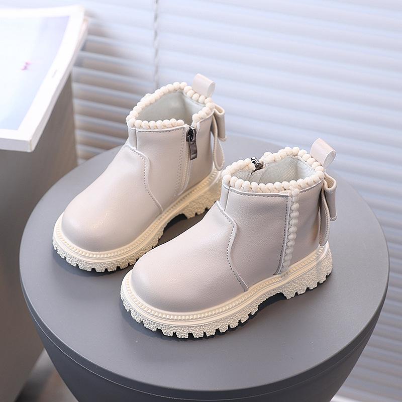 Girls' Autumn Leather Martin Boots – Stylish, Versatile Short Boots for Toddlers