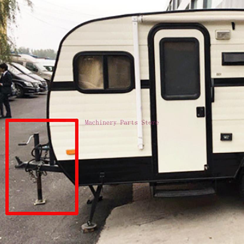 NY Släpvagnsdomkraft Handguide Hjul Lyftdomkraft Släpvagnsfäste 400KG Rund Rör Förtjockad Jordbruksredskap Stödrram