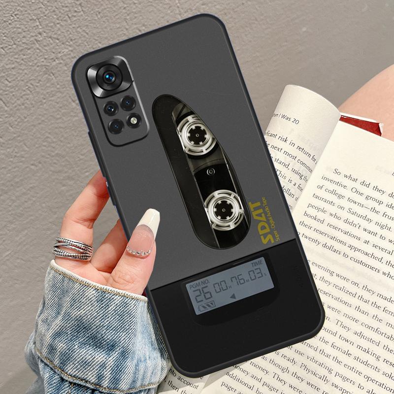 Vintage Magnetic Tape Cassette Phone Case For Xiaomi Redmi Note 14 13 Pro 9 10 11 12 15 Pro Plus 14C 13C 10C 12C 15C Cover