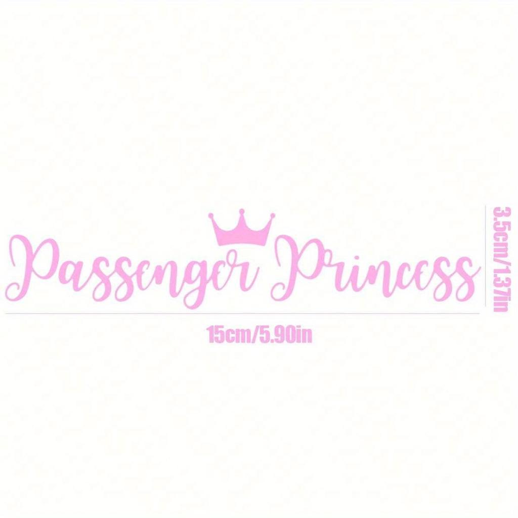 Passenger Princess Text Stickers, Car Exterior Stickers, Home Decor Stickers, Cute Stickers, Funny Stickers, Pretty Stickers