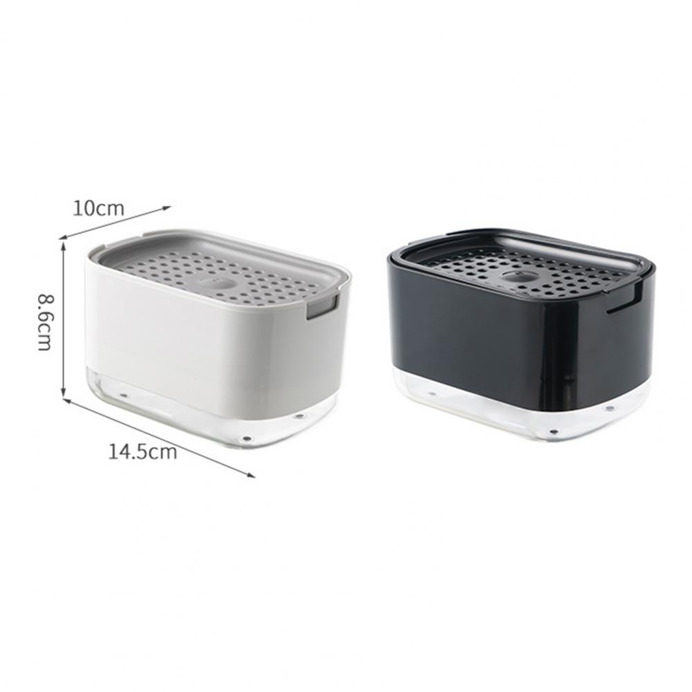 Liquid Soap Dispenser Detachable Double Layer Drainage Design Smooth Dispensing Press Type Manual Soap Dispenser Kitchen Supply