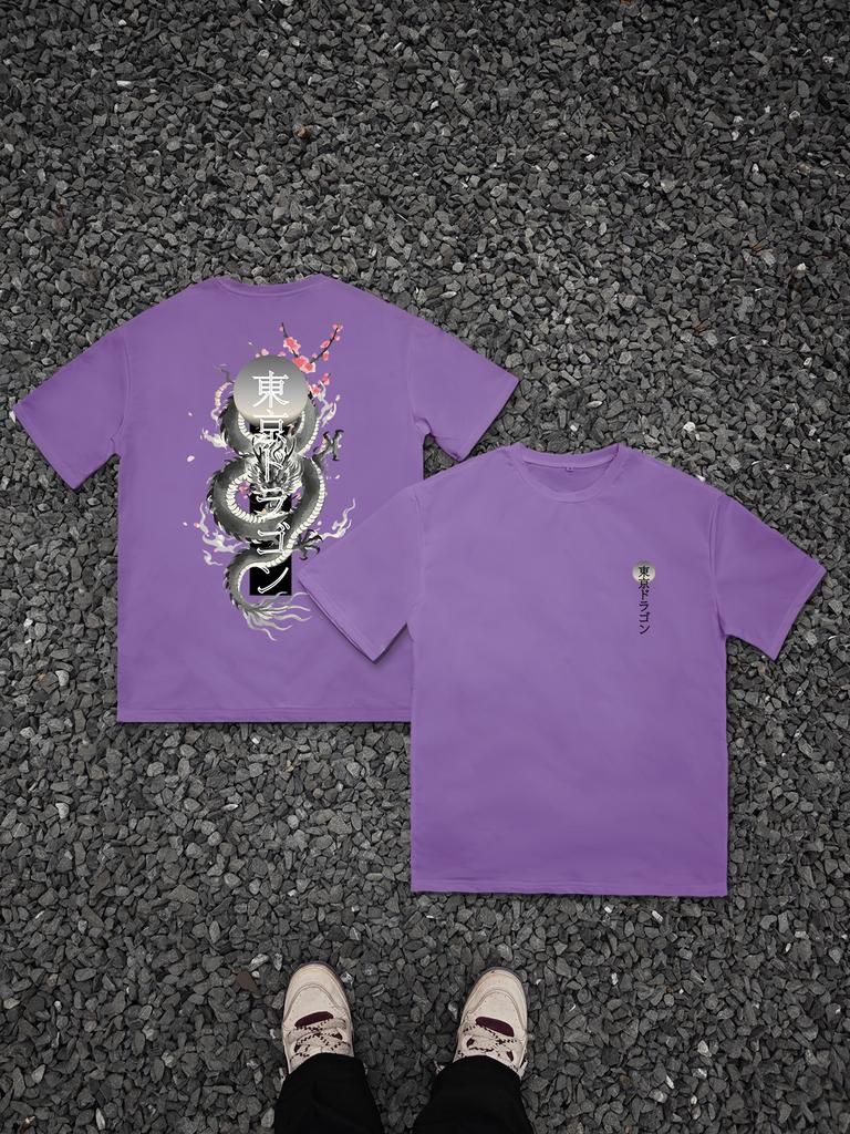 Tokyo Dragon Cherry Blossom3d Print Breatha Quickdry Unisexs Large Sized Tshirt Outdoor Street Fashion Parentchild Clothing