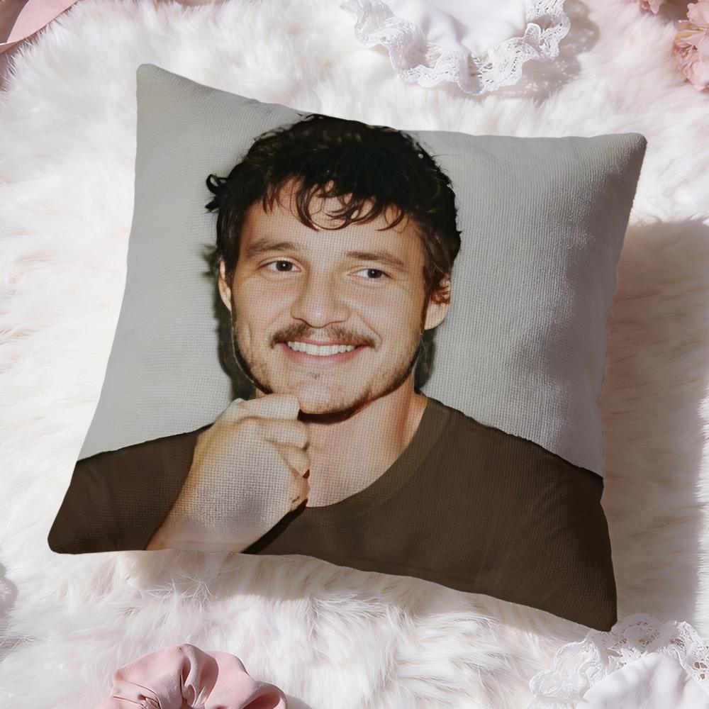 

New P-Pedro Pascal Cushion Cover Premium Comfort Reversible Pillow Cove -Two in One Design for Any Room & Car Interior 12x12Inch