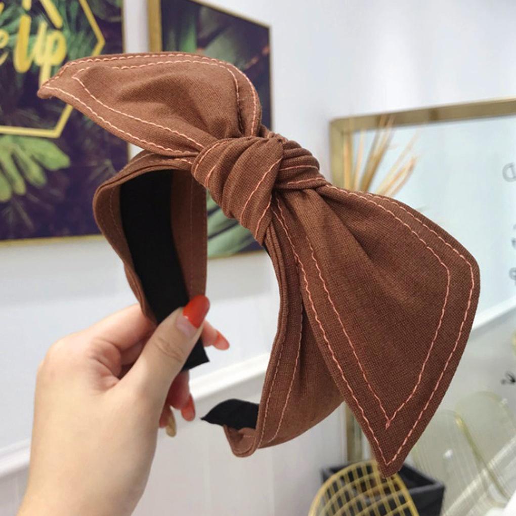 Damen Alltags Stirnband mit Bandstickerei (Braun) Haarband