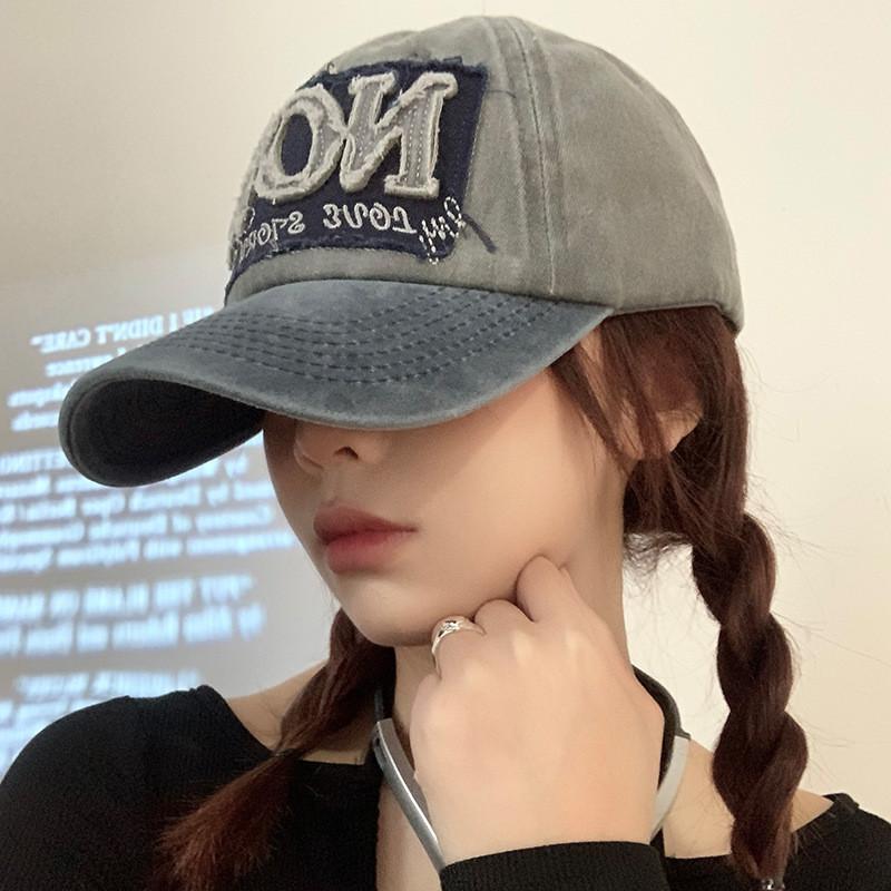 Pattern Now Letter Cowboy Baseball Retro Brimmed Duckbill Cap Outdoor Leisure Hat