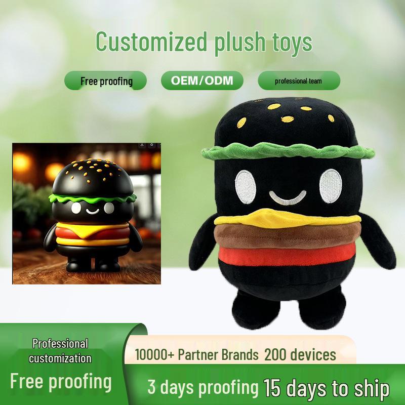 

Custom Horse Year Plush Doll - Cute Hamburger Couple Toy for Kids & Parents, Birthday & New Year Gift Custom Plush Toy білий