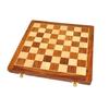 Ręcznie składany magnetyczny zestaw szachowy z drewna z magnetycznymi figurami i dodatkowymi królowymi dla dzieci i dorosłych (14x14 cali, brązowy)