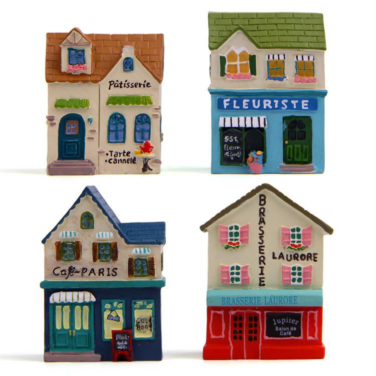 House Cartoon Resin Ornament Desk Decor For Photography Props And Giving Gift