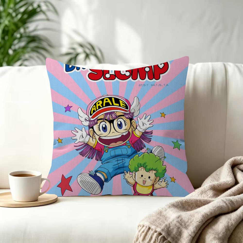Dr Slump  ANIME  Cushion Cover Pillowcase Upholstery Sofa Throw Pillow Home Decor Pillowcas