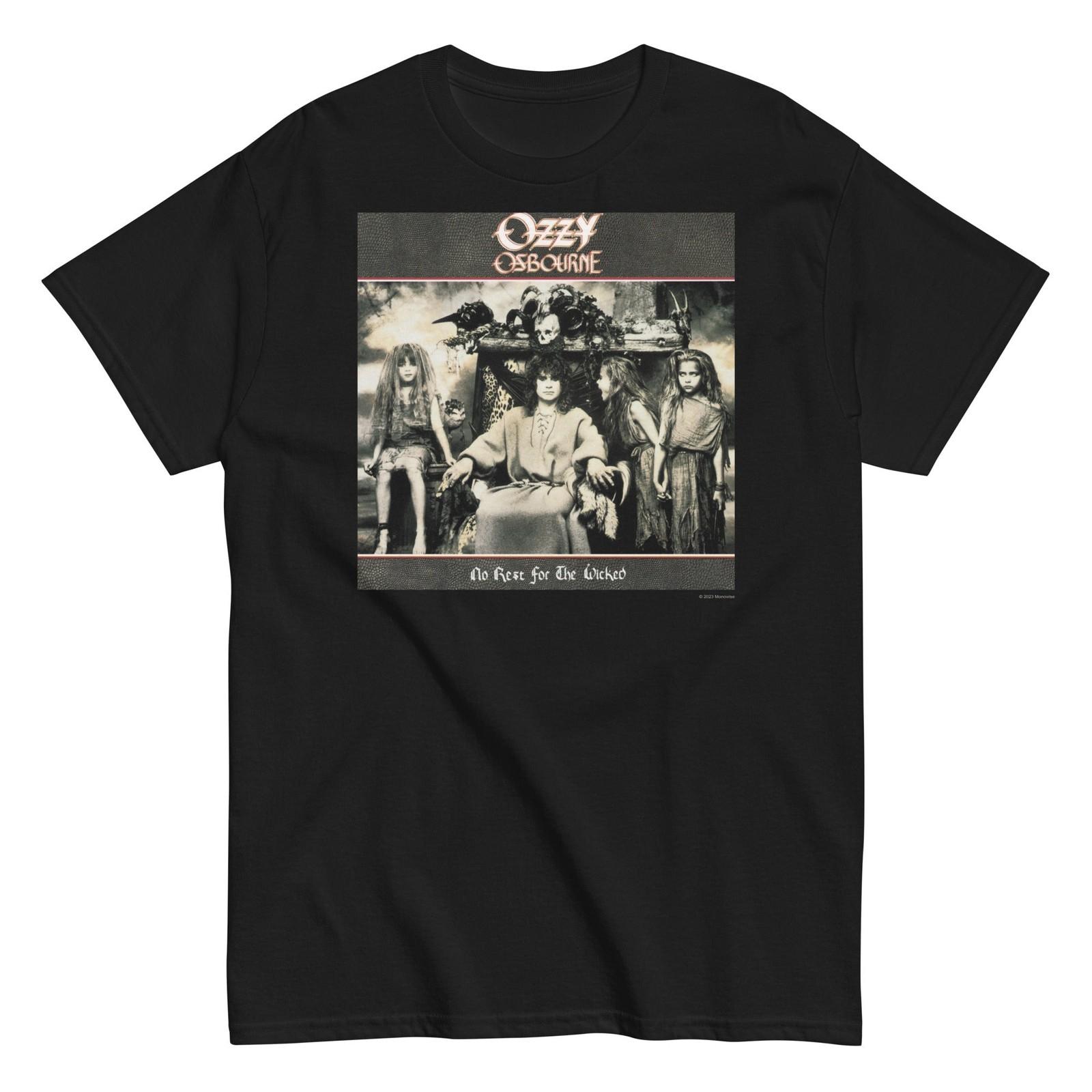 MerchMoment Ozzy Osbourne - No Rest for the Wicked T- T- Black New Unisex T-Shirt L