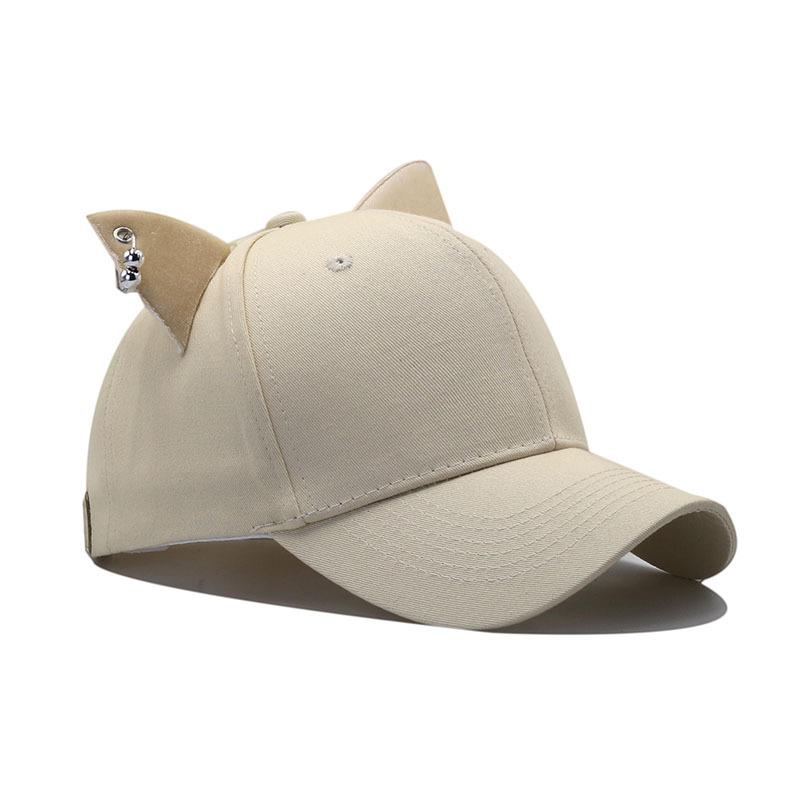 Spring and summer earrings three-dimensional cat ears baseball cap children sweet and cute versatile age-reducing cap show small face