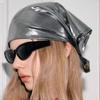 Hair Scarf Club Bandana Head Wrap Subculture Shimmering Silver Futurist for Adults Creative Subculture Headwear
