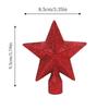 3Pcs Red Star Christmas Tree Top Decoration Merry Christmas Decoration for Home Decor Star New Year's 2025 Ornament Accessories