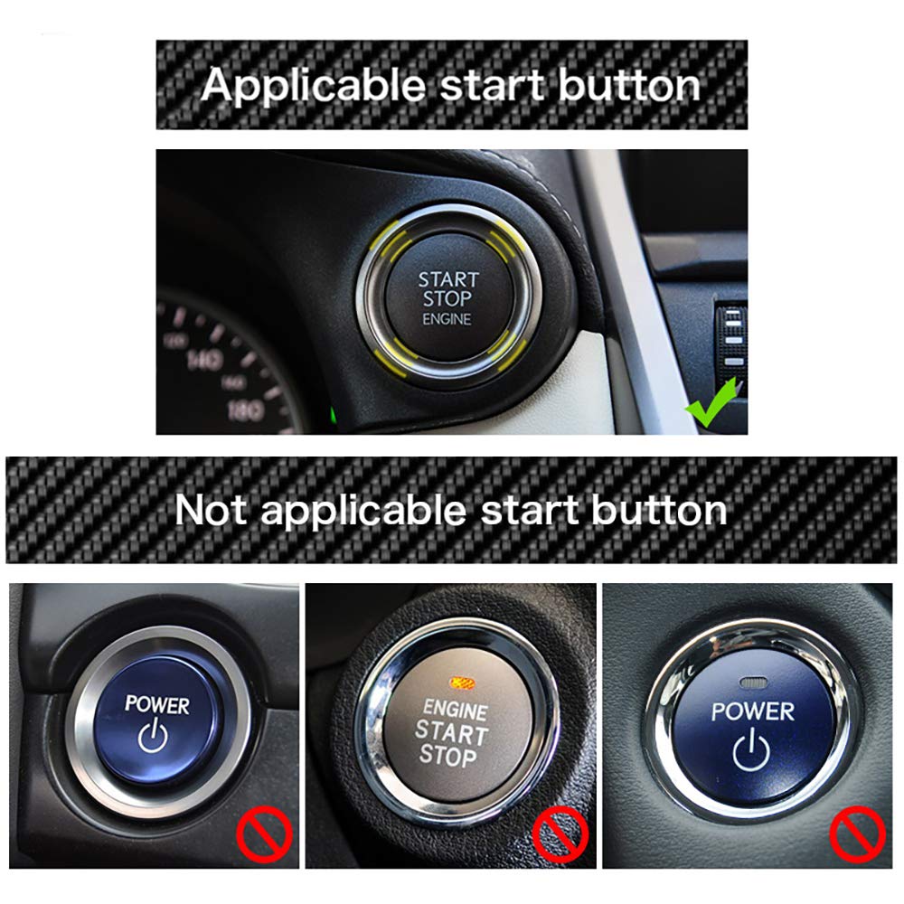 AIRSPEED Carbon Fiber Car Engine Start Button Sticker for Lexus IS250 IS200 IS300 ES350