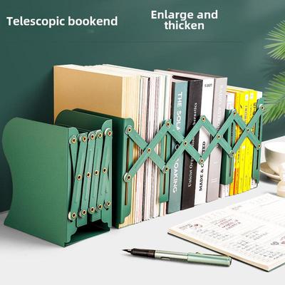 Výsuvný železný stojan na knihy: Studentský stolní skládací stojan a organizér na kancelářské potřeby