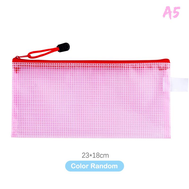 

Прозрачный сетчатый чехол с ручкой-молнией, водонепроницаемый пластиковый чехол для документов, многоцелевая дорожная сумка для хранения офисной техники as the picture