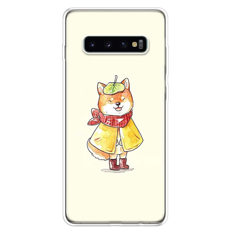 Animal Shiba Inu Painted Phone Case For Samsung Galaxy A52 A51 A50S A32 A22 A12 A02S A72 A71 A31 A70 A30S Note 20 Ultra 10 Plus
