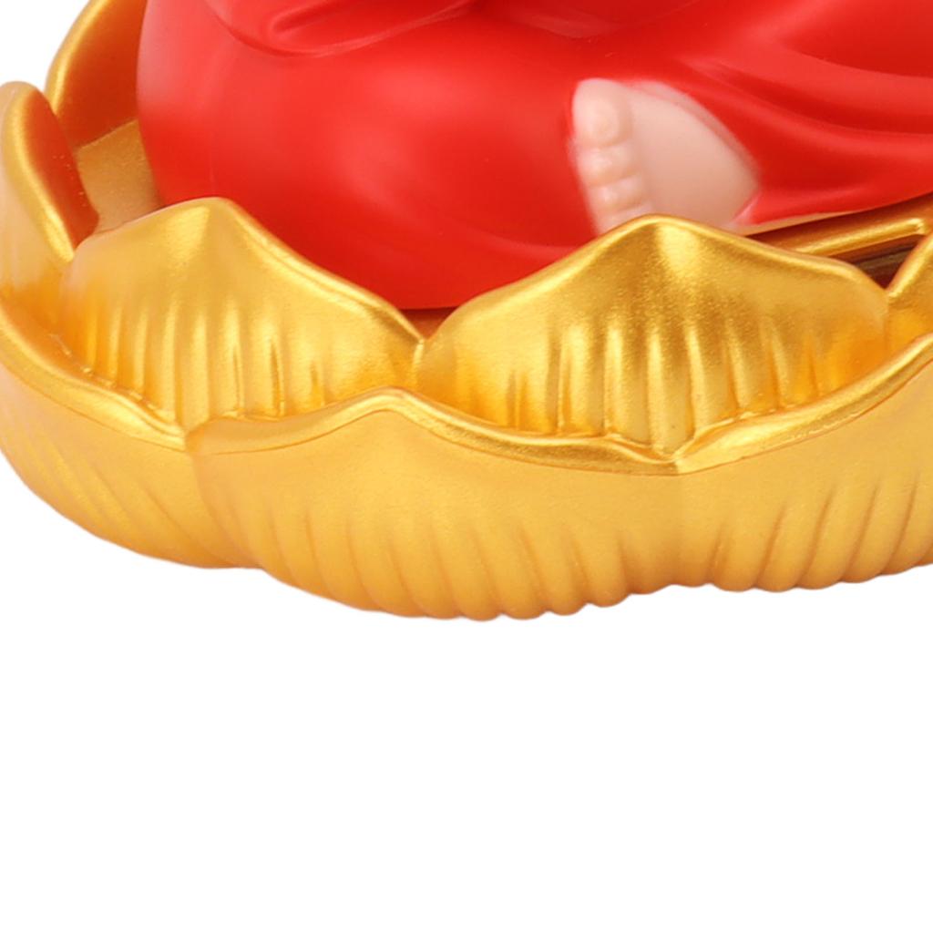 Small Monk Ornaments Cute Monk Car Interior Display Decoration Light Energy Sensing Decorations for Car Dashboard Home