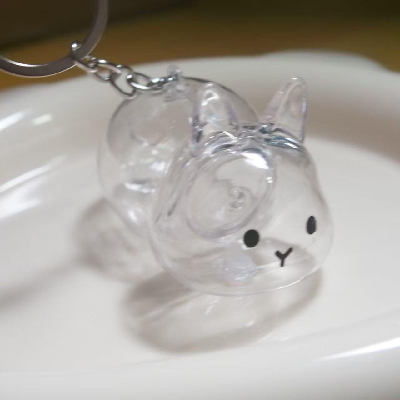 

Adorable Rabbit Shape Fur Plush Gashapon Toy Storage & Display Case