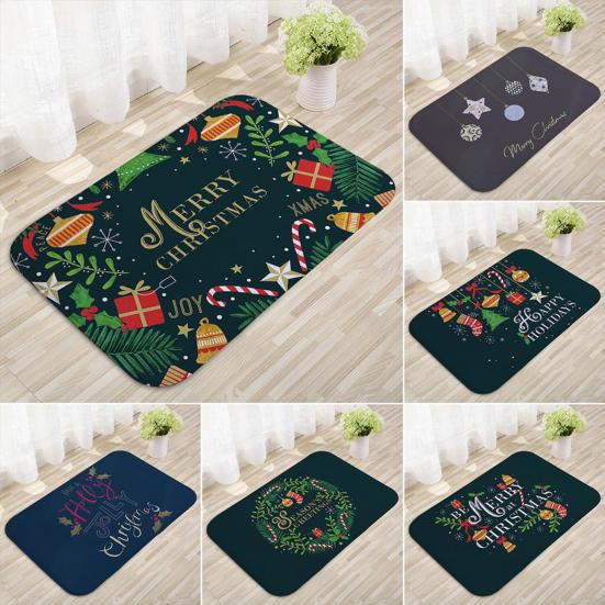 Anti-slip Waterproof Christmas Doormat Bathroom Kitchen Floor Mat Carpet Cushion