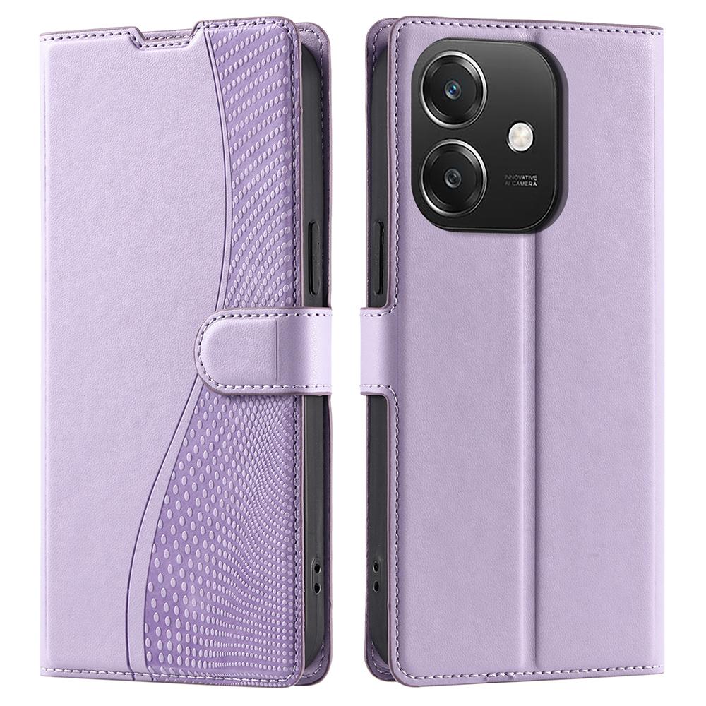 

Кожаный чехол для Oppo A3x 4G/5G (Индия)/A3 4G/A3 5G/A60 5G/A40 4G Чехол для телефона со слотом для карт, ремешком Purple