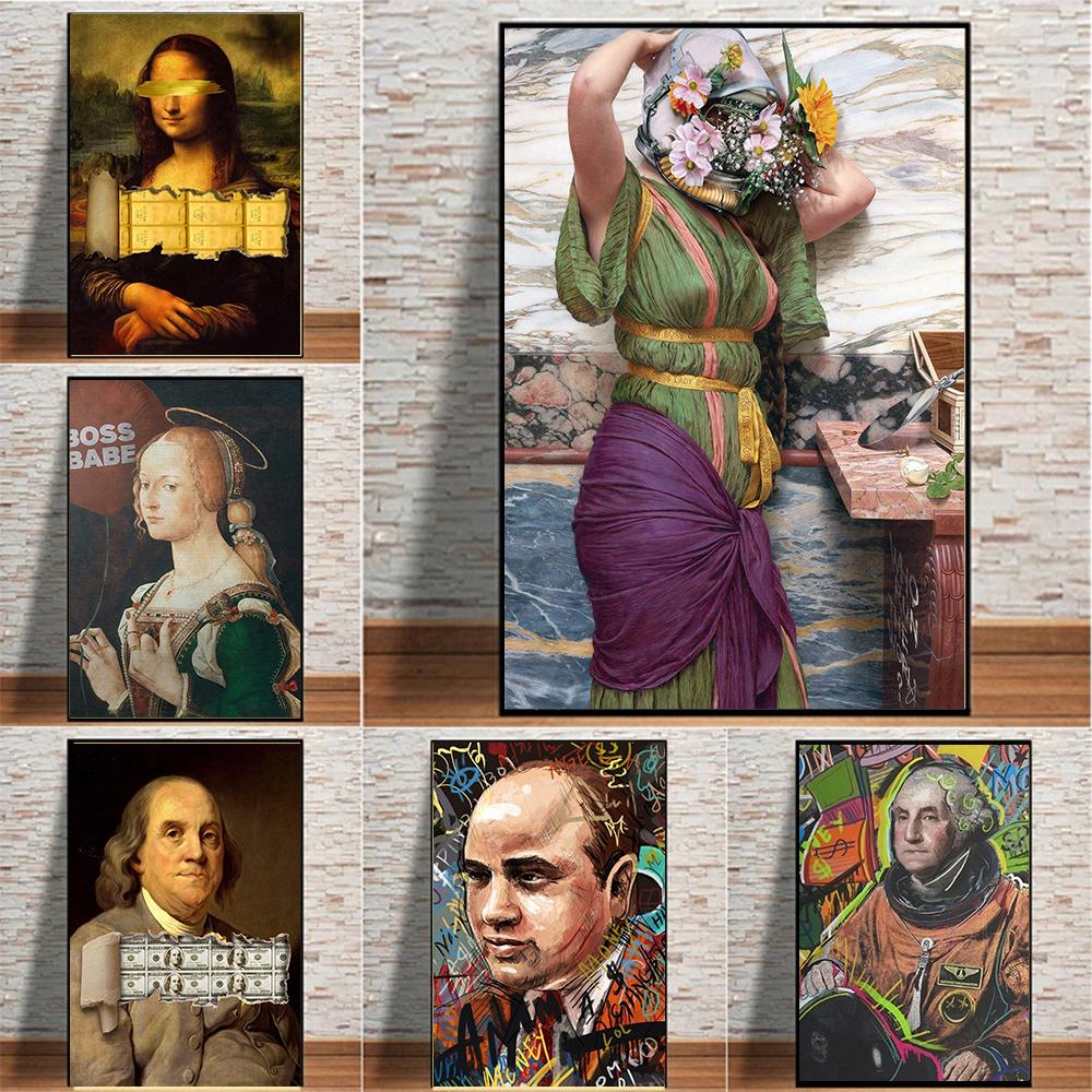 

Абстрактные плакаты и принты, картины Крисса Беллини, винтажные настенные художественные росписи Boss Lady, холст, живопись для гостиной, граффити, искусство