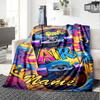 Custom Name skateboard Theme Printed Blanket - Perfect for Couch, Bed, Travel & Outdoor Use | Machine Washable, Cozy & Durable.